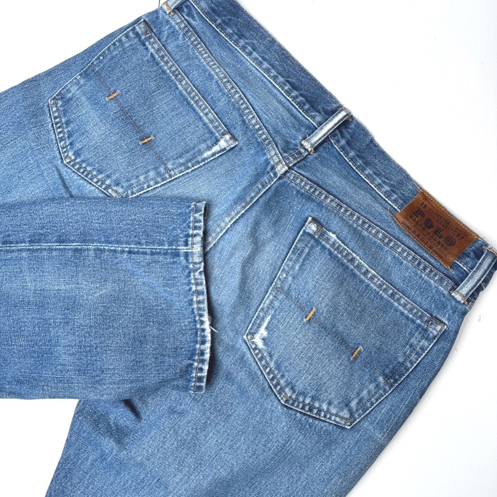 Polo Ralph Lauren Mens Classic Fit Straight Leg Blue Denim Jeans 34x32